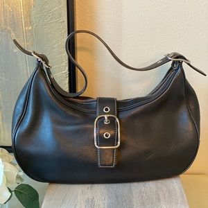 Leather COACH hobo handbag